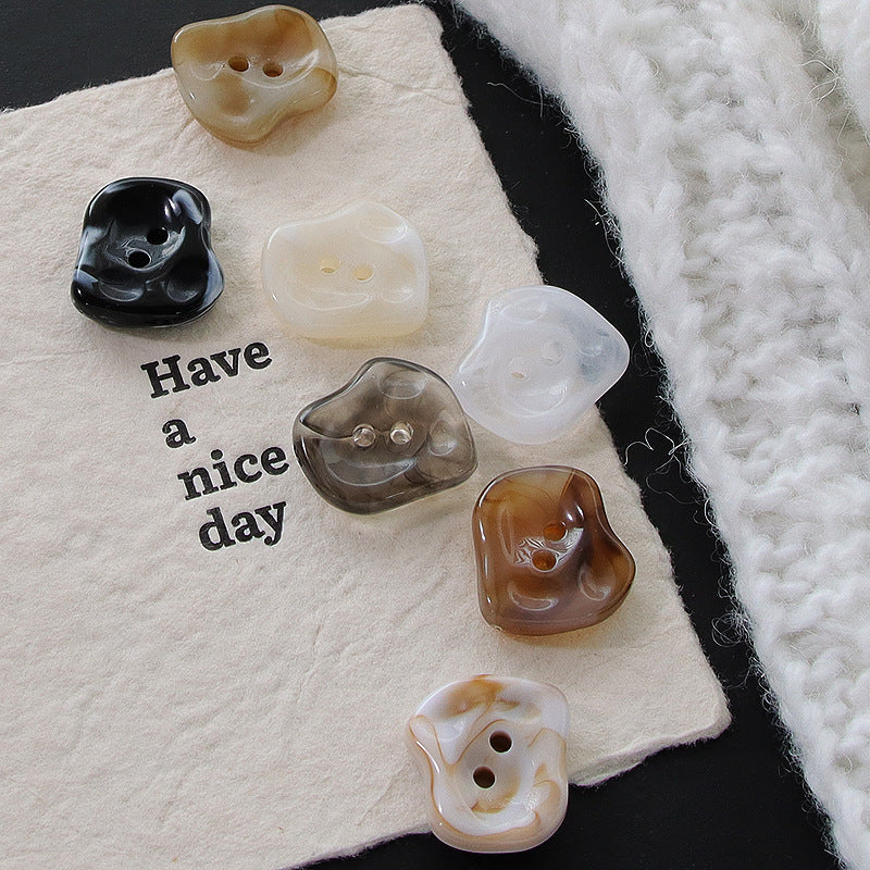 Bunli - DIY 10 Pack Marbled Two Hole Button