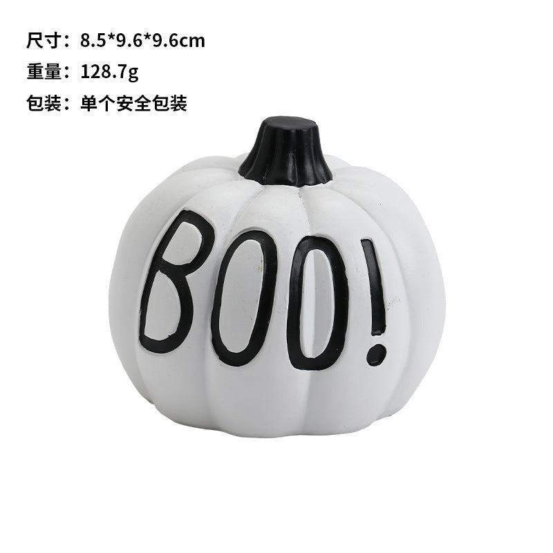 跨境新品 万圣节装饰品 ins欧式树脂南瓜装饰品 鬼节派对桌面摆件