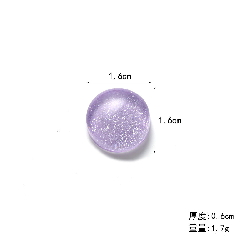 新款透明星空彩色圆球树脂配件发饰洞洞鞋手机壳配件厂家批发