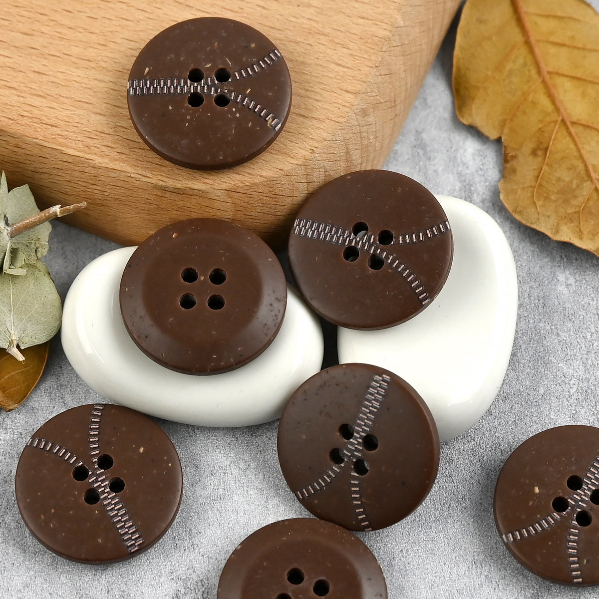 Bunli - DIY 10 Pack Zipper Line Four-Hole Button