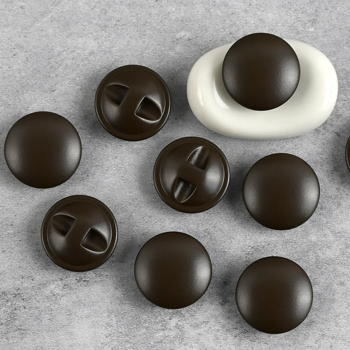 Bunli - DIY 10 Pack Glossy Round Shank Button