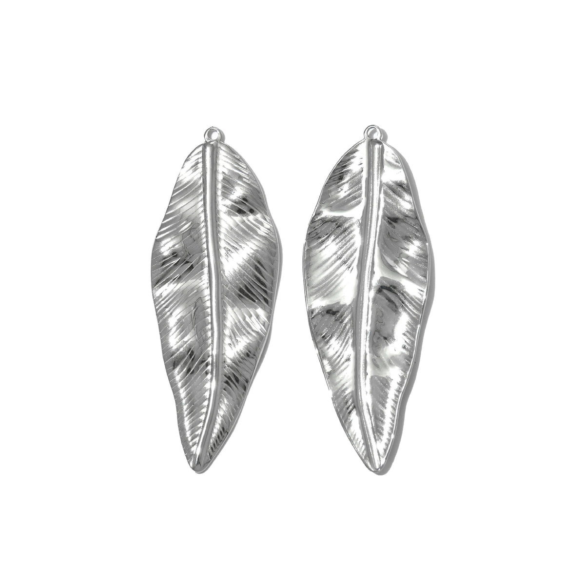 Elvane - Pearl-Like Crescent and Leaf Pendant Only