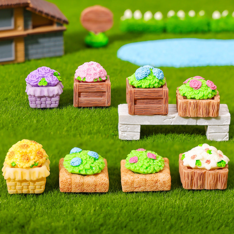 Objella - Flower Garden Scene Miniature Ornament