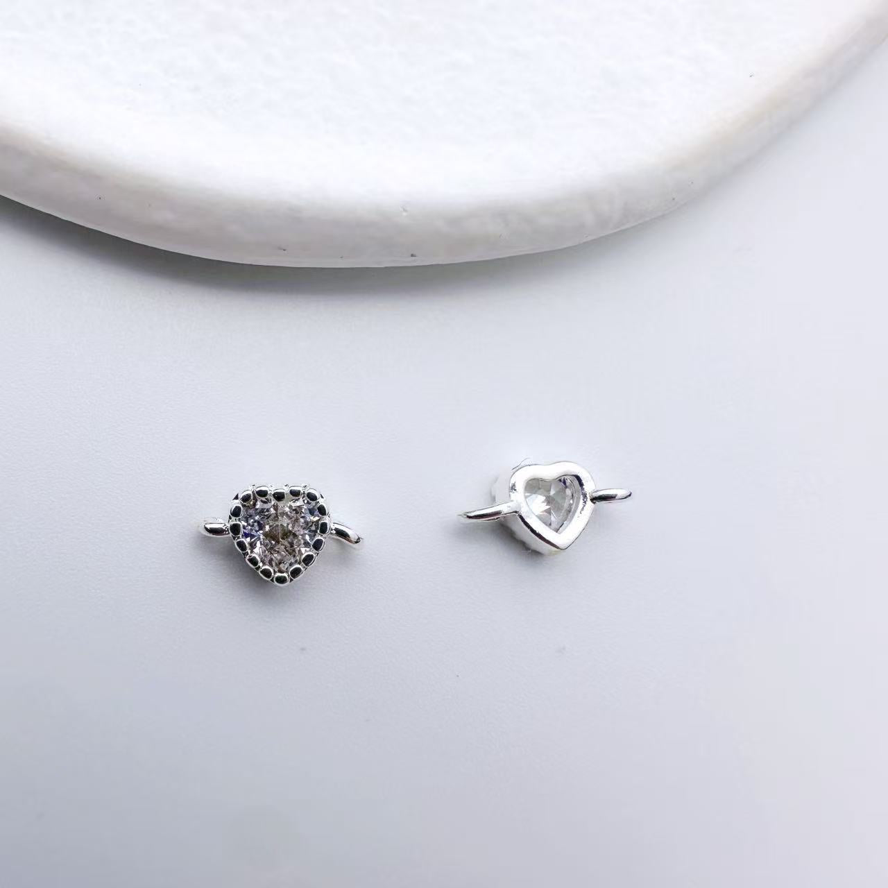 锆石微镶双排简约隔片手工DIY手项链洛丽塔隔珠保色铜镀饰品配件
