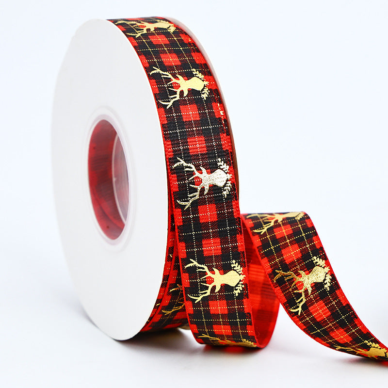 Rivora - Foil Christmas Plaid Ribbon