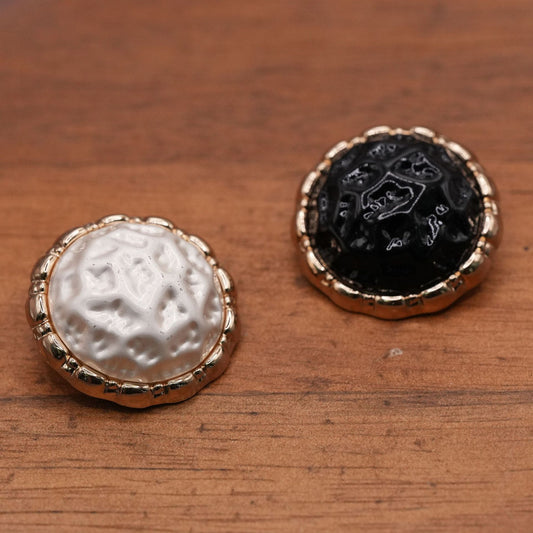 Bunli - DIY 10 Pack Round Wrinkled Buttons