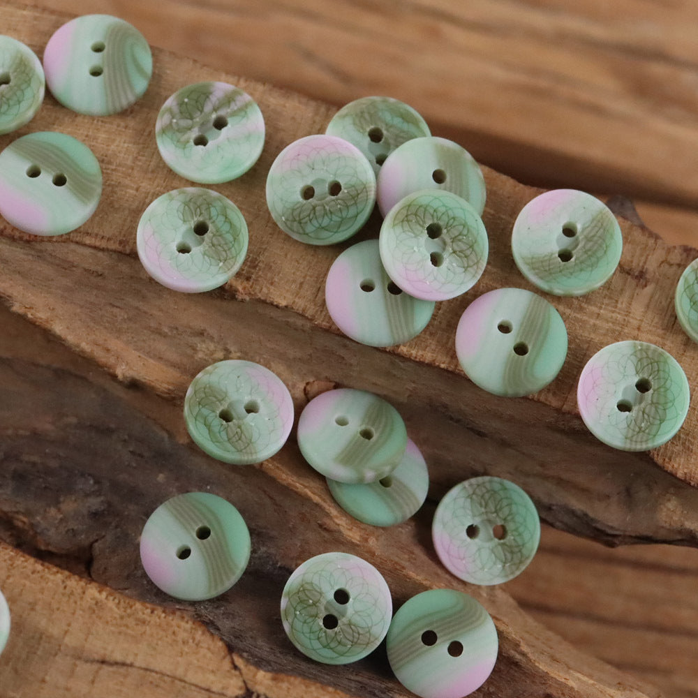 Bunli - DIY 10 Pack Layered Lotus Two Hole Button