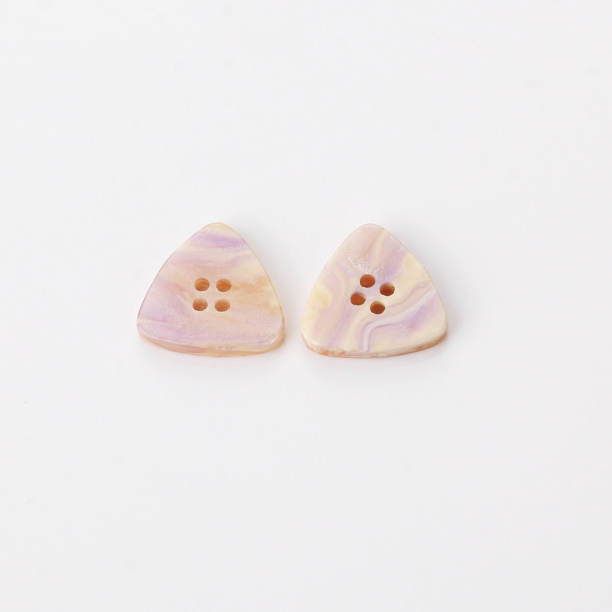 Bunli - DIY 10 Pack Pink-Beige Marbled Mixed-Shape Button