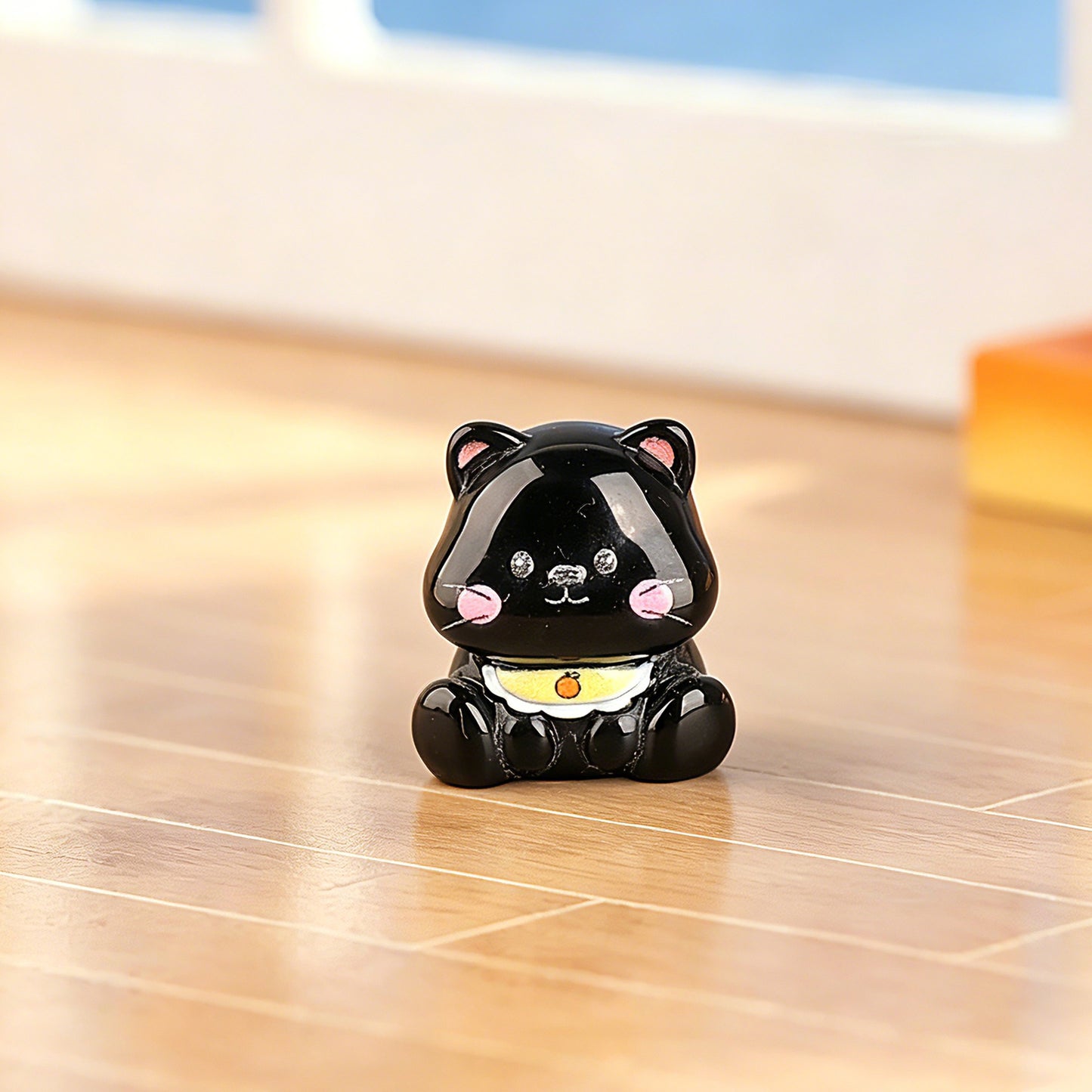 卡通小猫猫咪萌粒桌面车载装饰立体树脂小摆件工艺品钥匙扣挂件