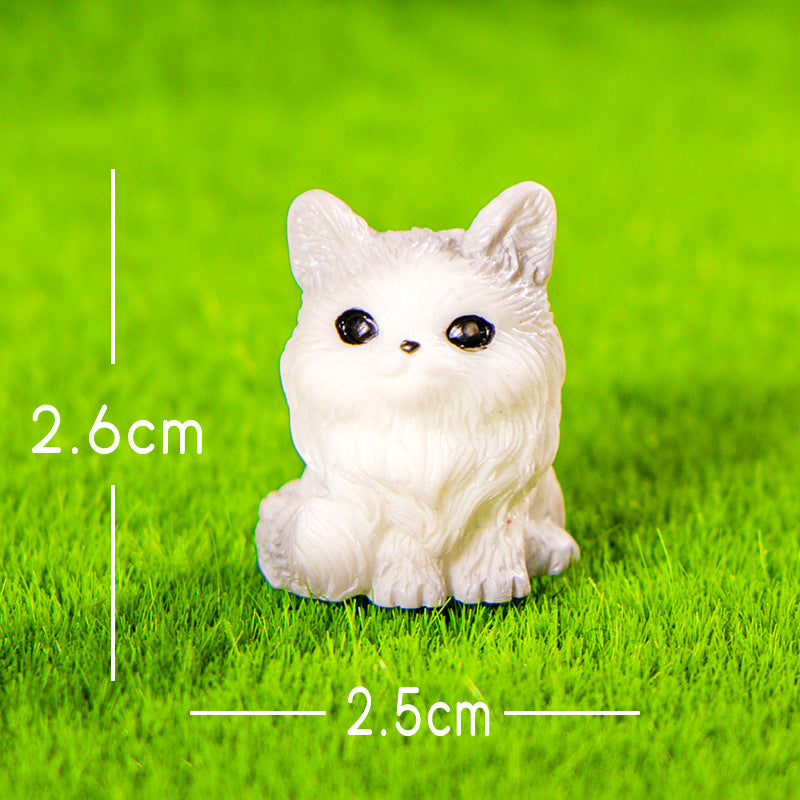 微景观摆件仿真小猫咪创意车载家居桌面树脂diy工艺装饰品小摆件