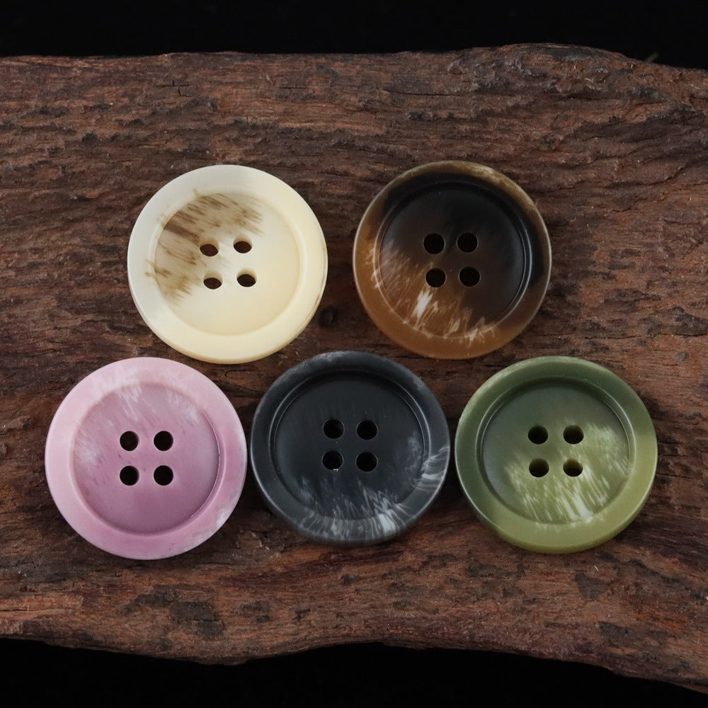 Bunli - DIY 10 Pack Contrast-Marked Round Button