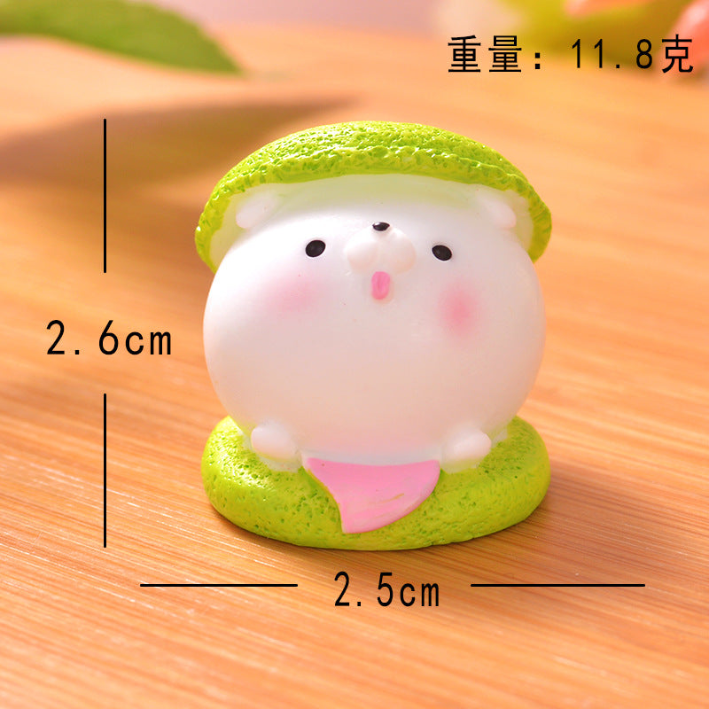 烘培动物树脂小摆件 卡通马卡龙夹心饼干DIY小配件微缩场景摆件