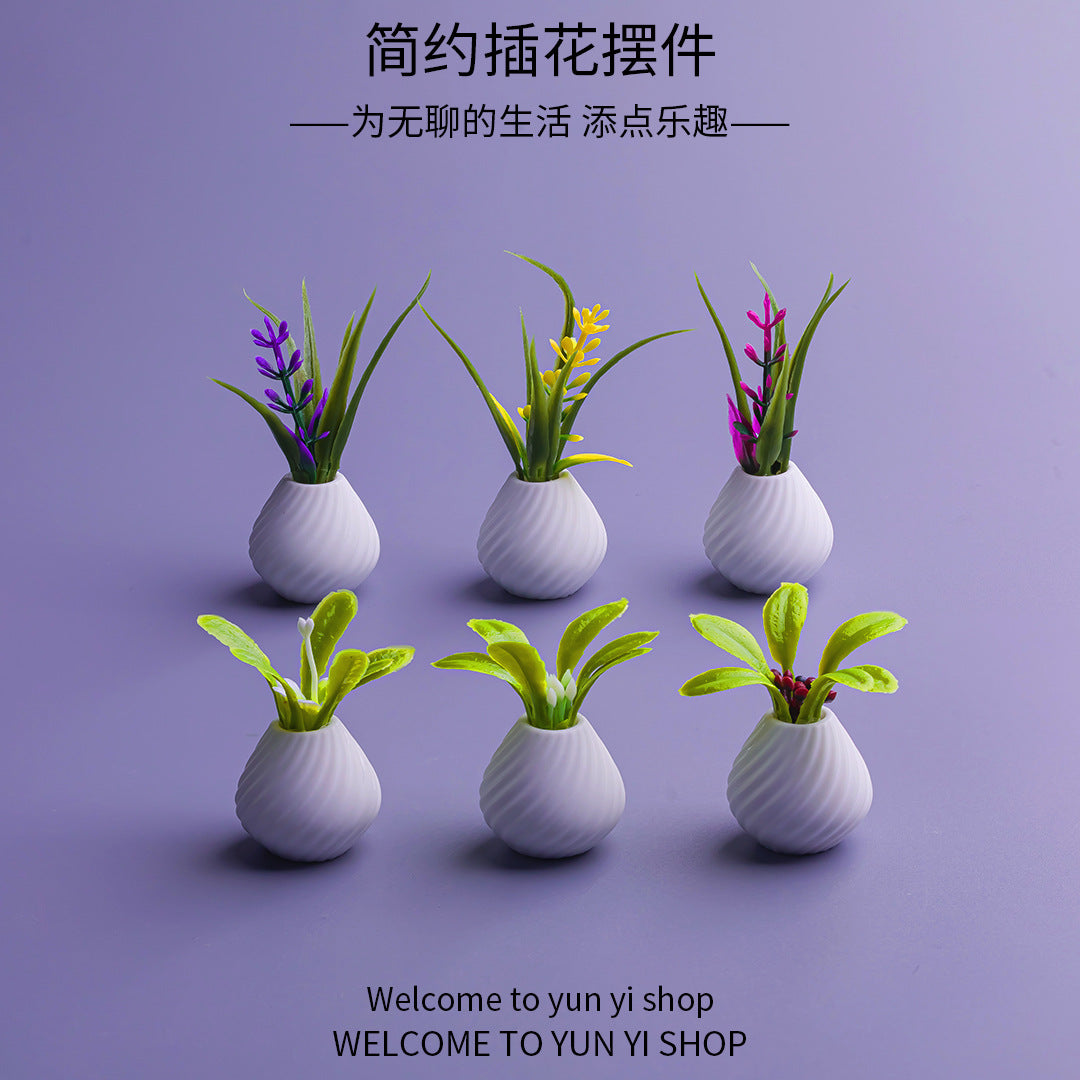 微景观创意迷你花瓶摆件 新品家居装饰品diy娃娃屋车载桌面小摆件