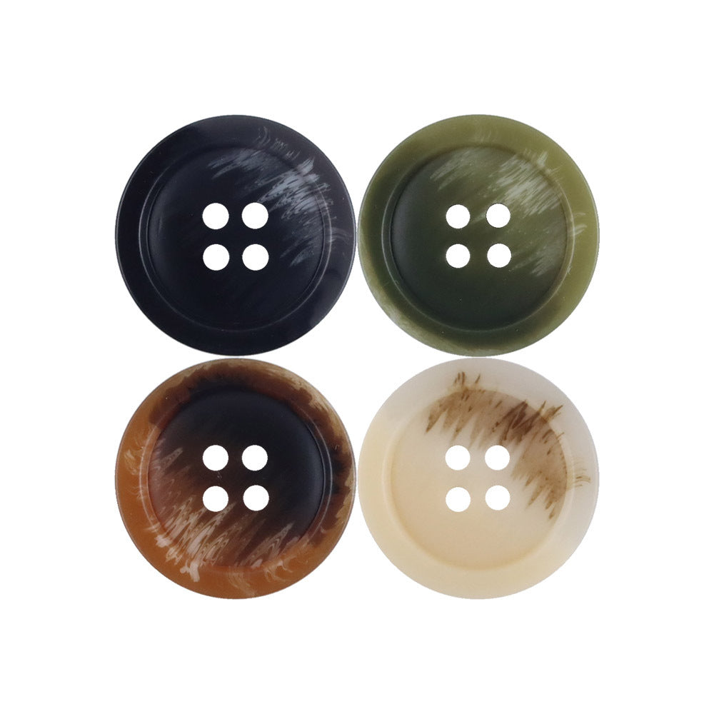 Bunli - DIY 10 Pack Contrast-Marked Round Button