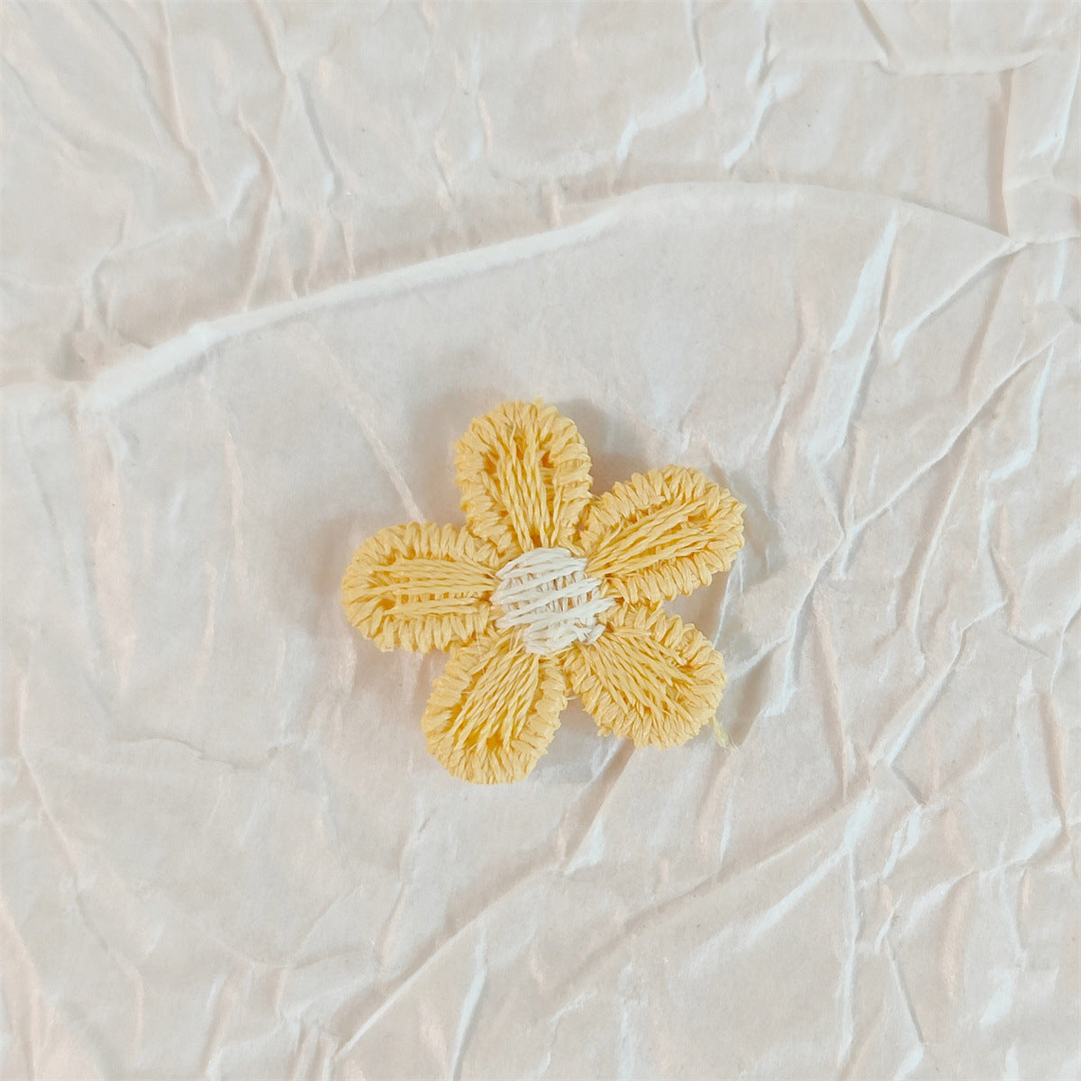 小清新彩色毛线五瓣花小花花朵配件 diy儿童服饰包包鞋袜装饰辅料