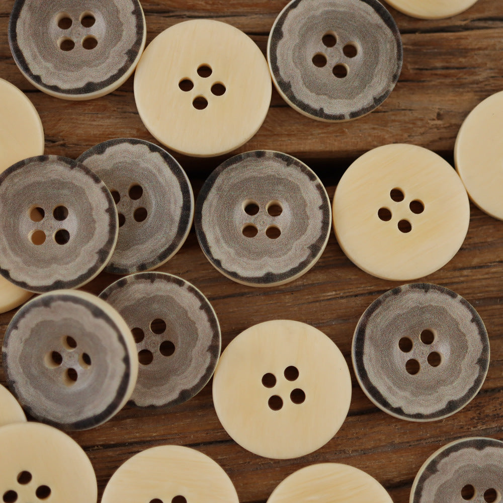Bunli - DIY 10 Pack Concentric Mottled Round Button