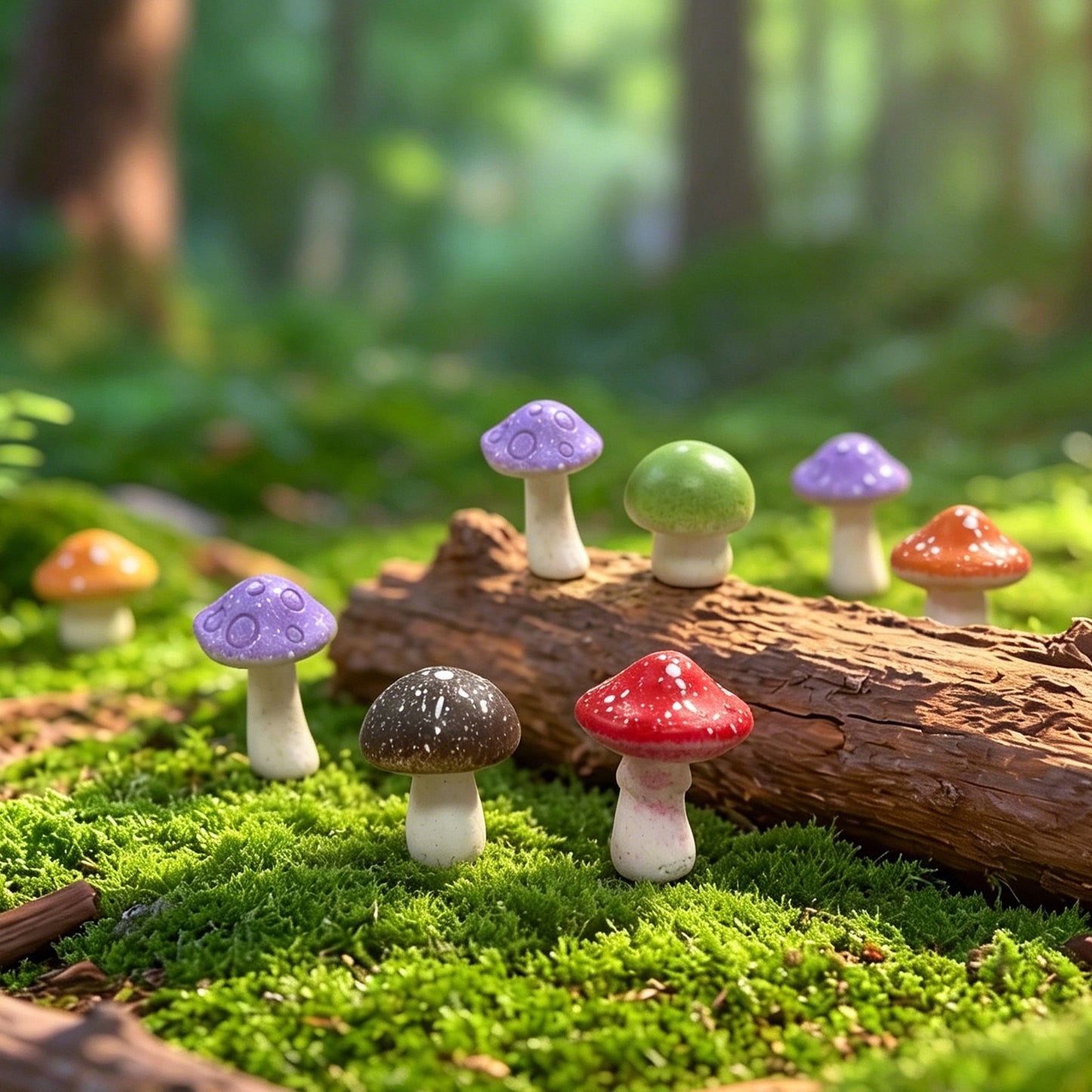蘑菇苔藓缸造景DIY材料 迷你场景配件树脂工艺品 装饰摆件