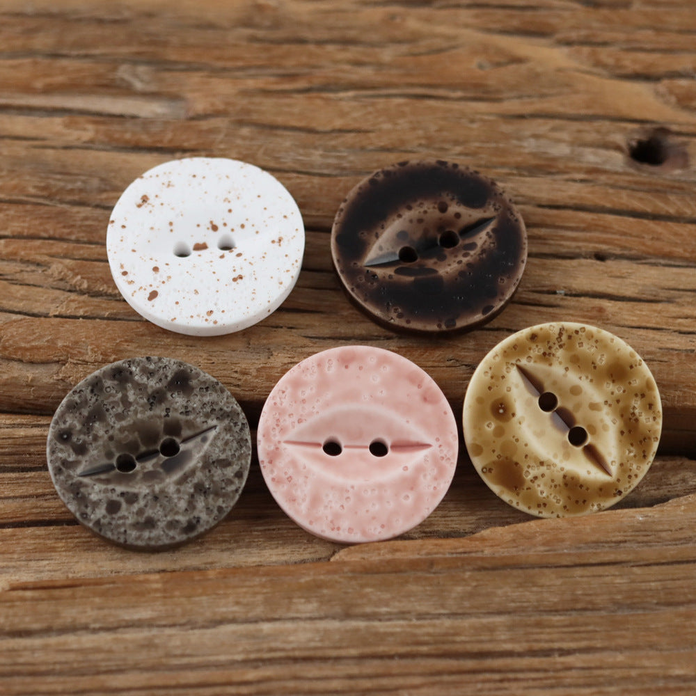 Bunli - DIY 10 Pack Mottled Round Button