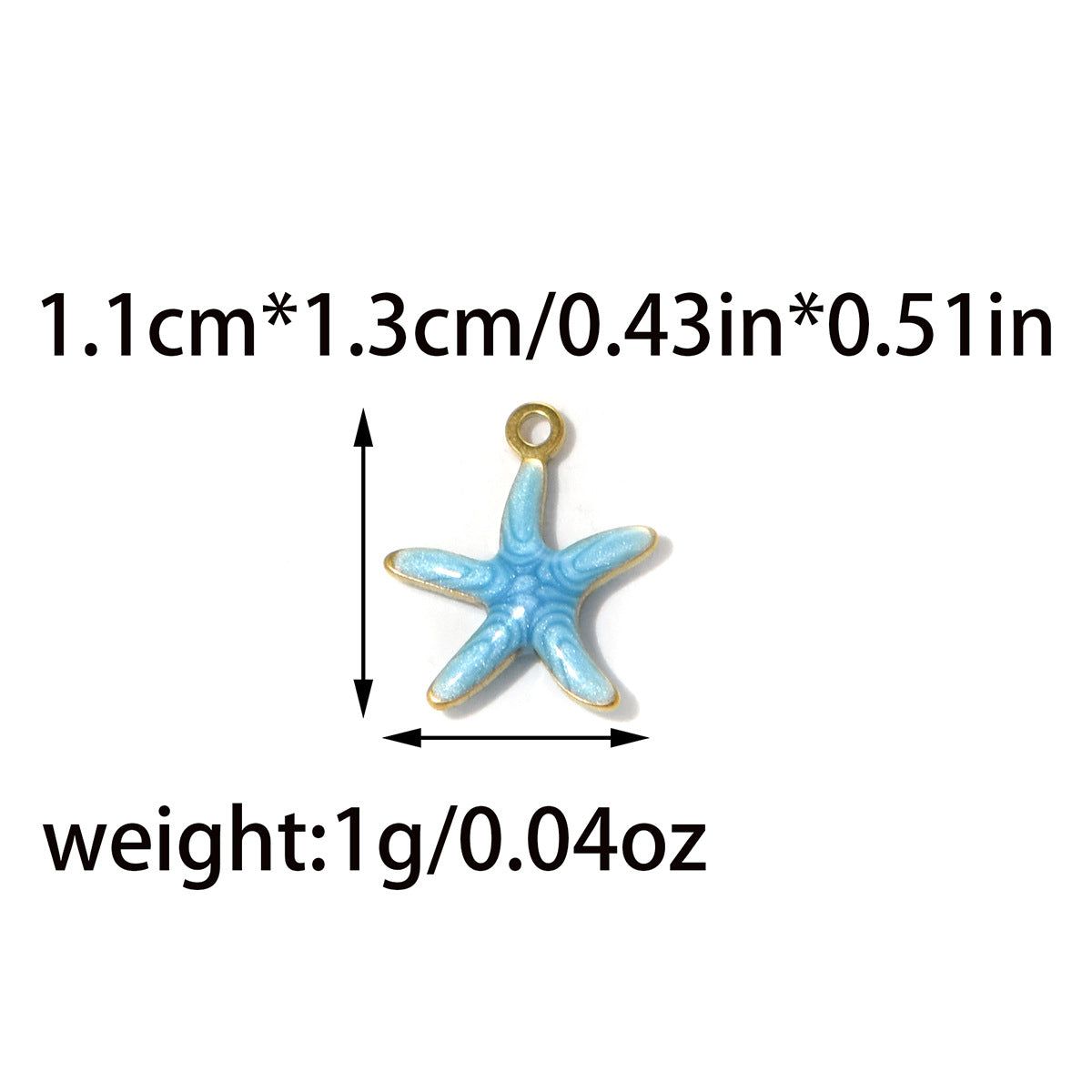 Elvane - Color-Accented Starfish Pendant Only