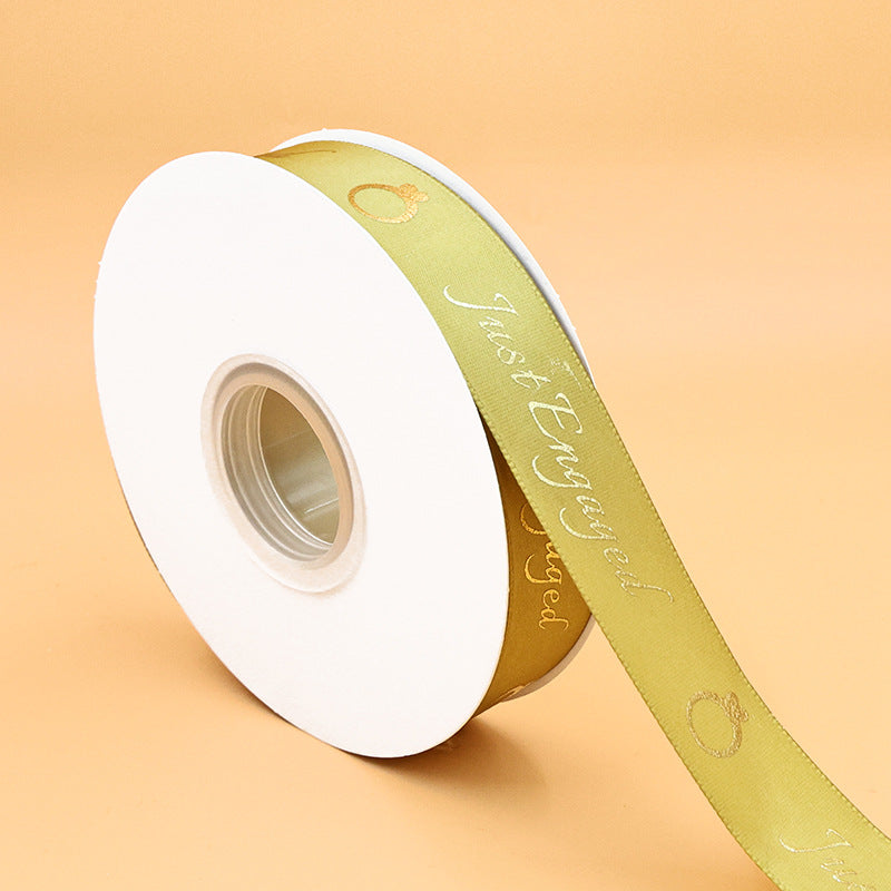 Rivora - Foil Just Engaged Ribbon