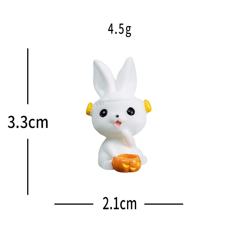 跨境新品万圣节恶魔南瓜幽灵萌粒公仔 diy装饰品微景观桌面小摆件