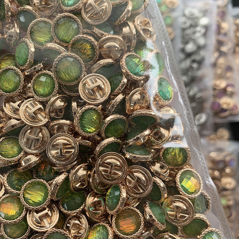 衬衫开衫纽扣POIO服装扣暗眼拉丝ab彩扣子新中式旗袍扣小众精致扣