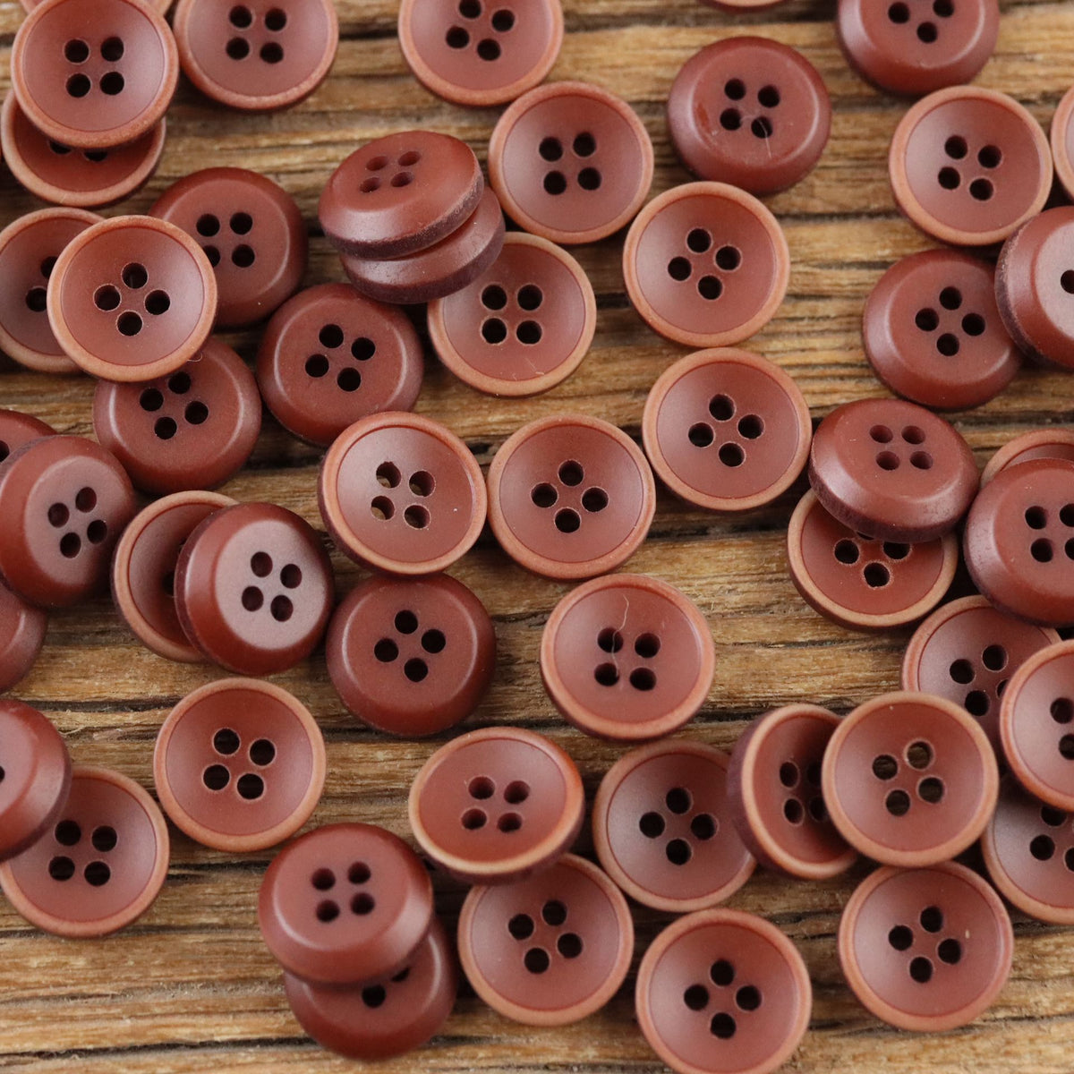 Bunli - DIY 10 Pack Matte Round Four Hole Button