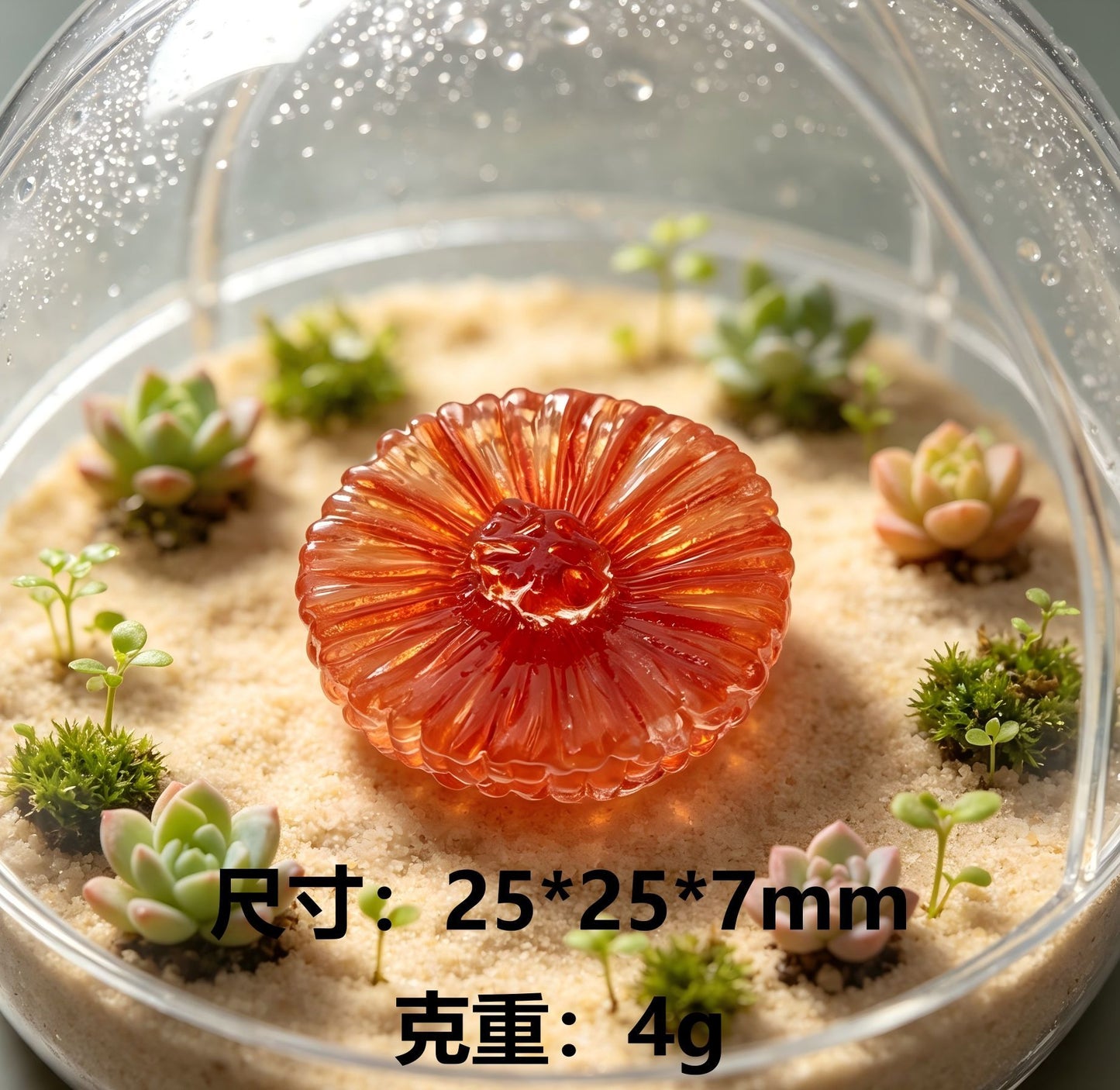 仿真迷你透明切片水果树脂微缩摆件DIY钥匙扣挂件发饰贴片配件