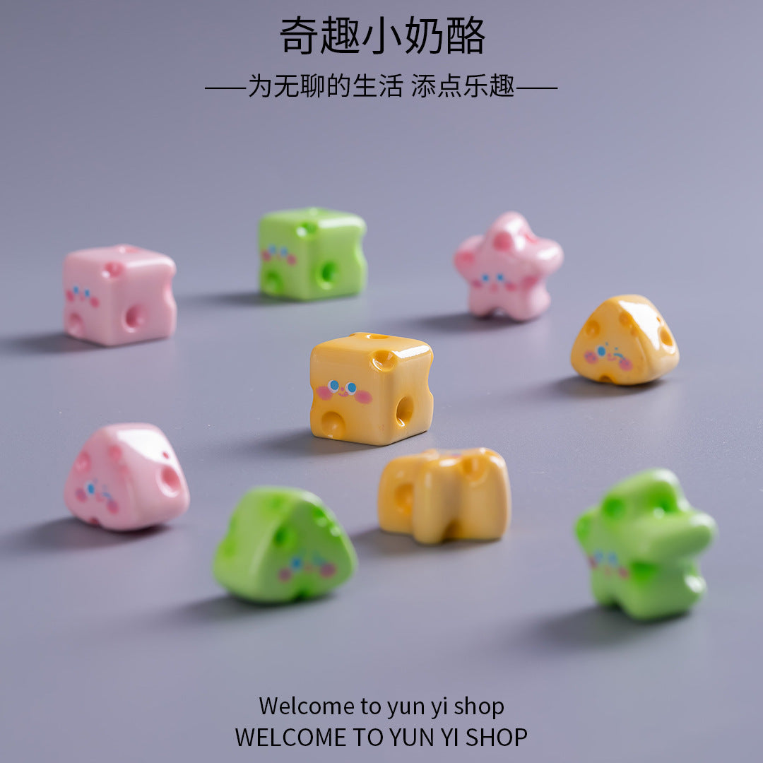树脂摆件可爱奇趣小奶酪 微景观装饰品diy食玩造景配件桌面小摆件