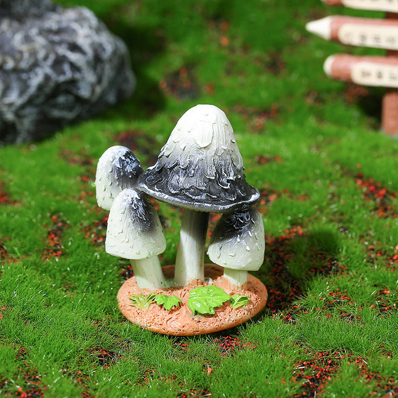 新款蘑菇摆件 苔藓微景装饰品 桌面树脂工艺品小摆件