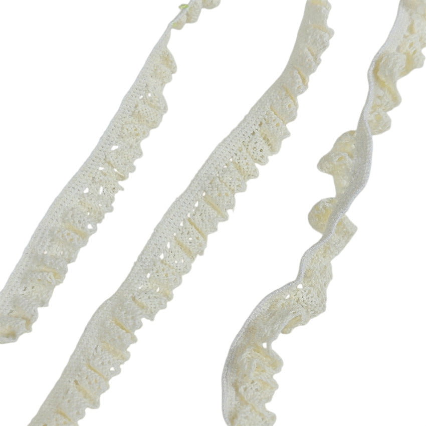 Rivora - Ivory Openwork Ruffled Trim Ribbon