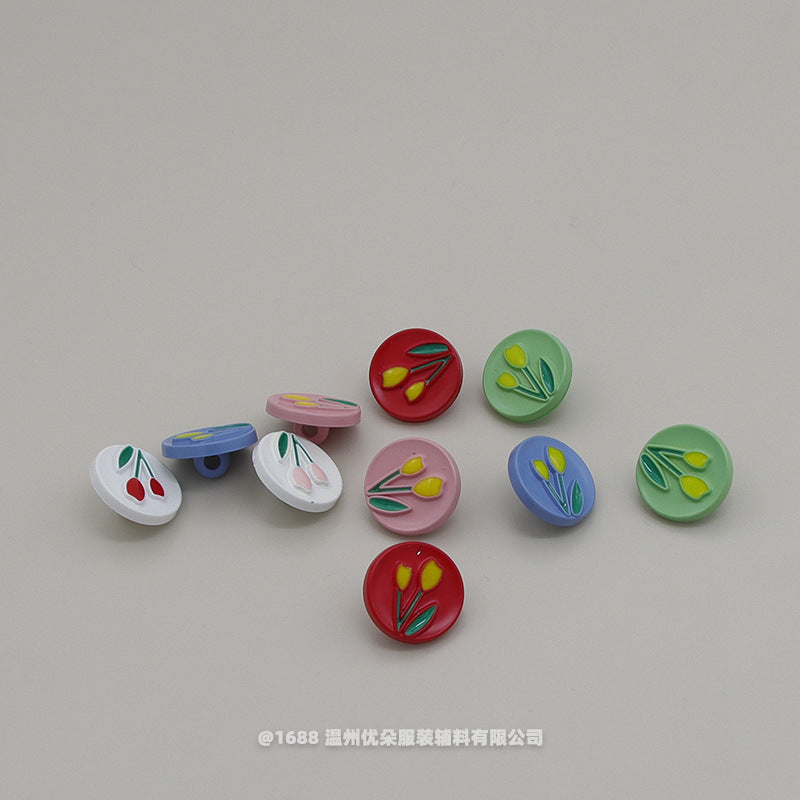 纽扣花朵儿童高端精致时尚西装西裤外套风衣扣子高档女大衣钮扣