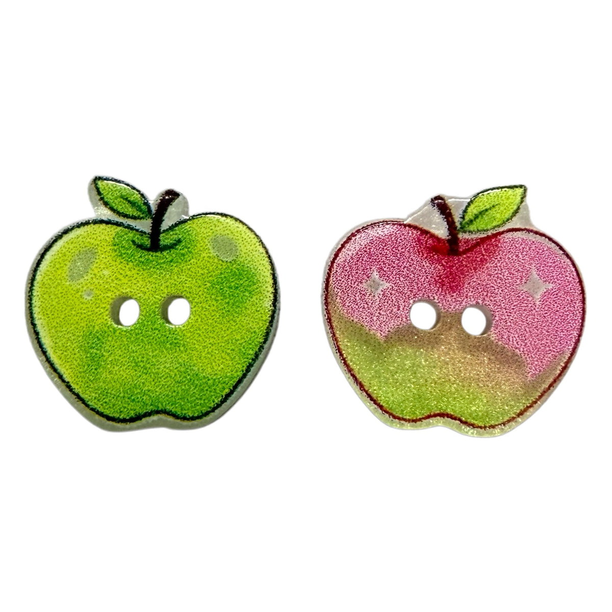 Bunli - DIY 10 Pack Apple Shape Two Hole Button