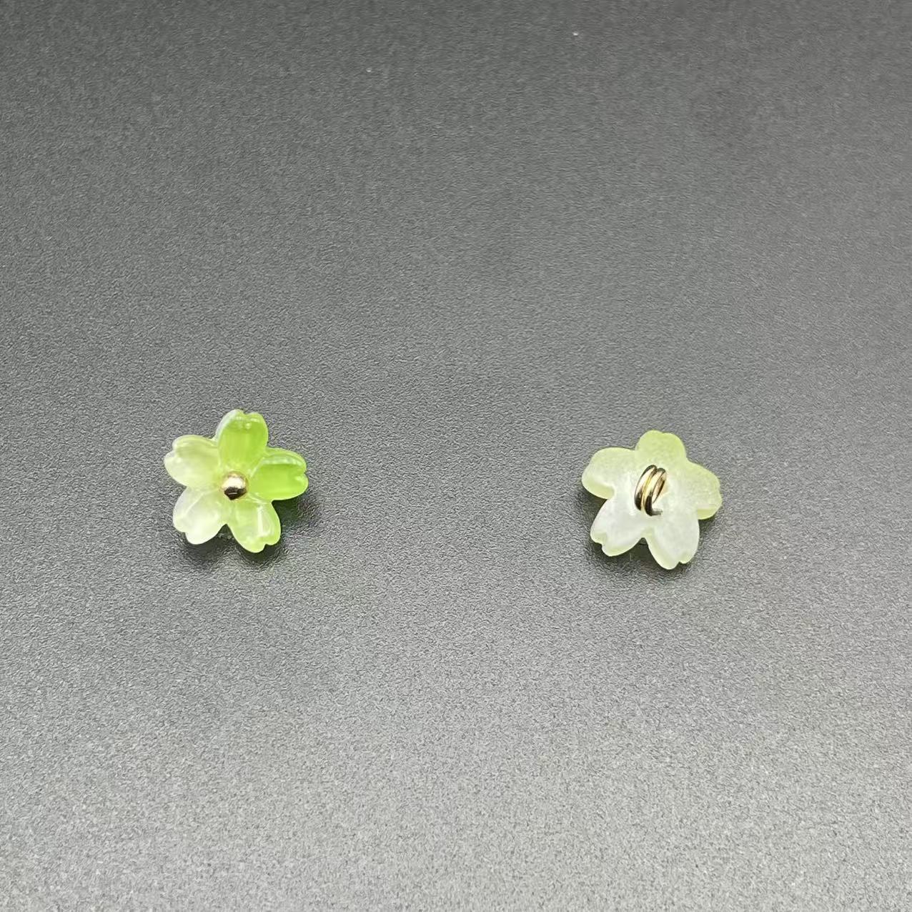 国风旗袍盘扣扣子新中式树脂五瓣花纽扣汉服唐装衬衫装饰扣辅料配