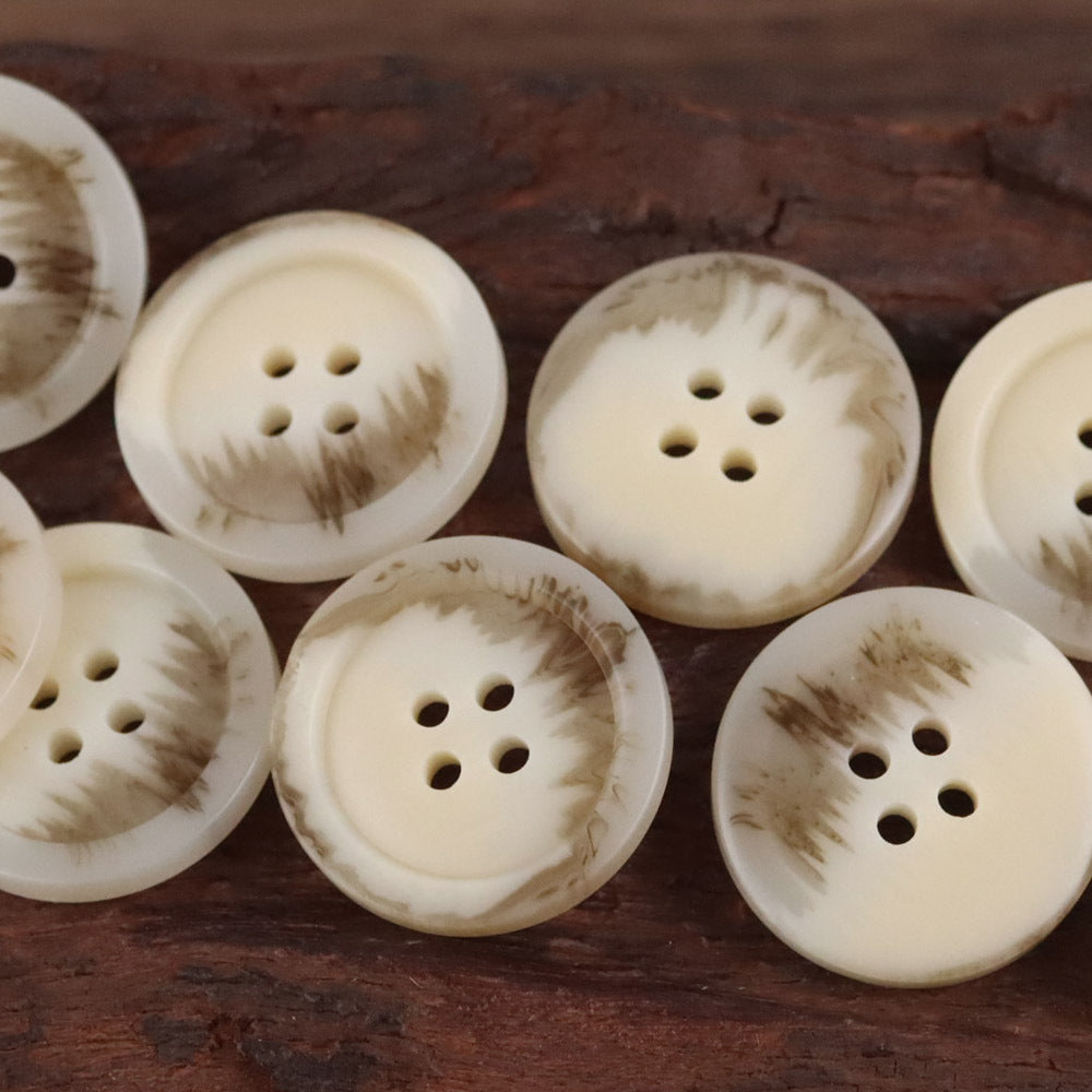 Bunli - DIY 10 Pack Contrast-Marked Round Button