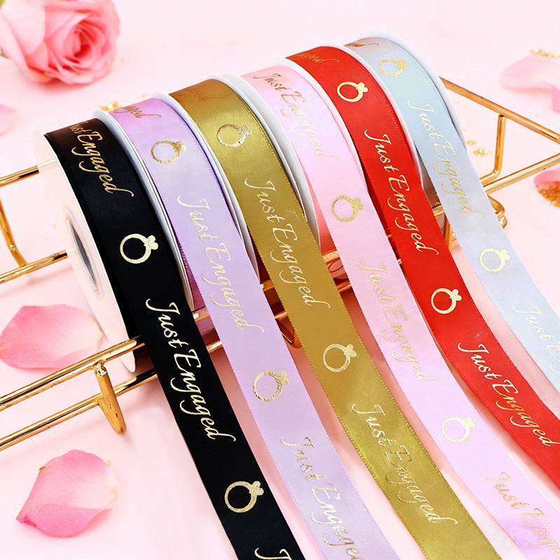 Rivora - Foil Just Engaged Ribbon