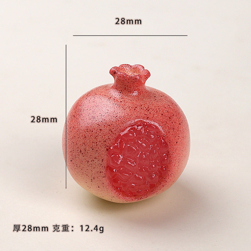 卡通diy树脂配件饰品立体切口石榴奶油胶发夹鞋扣钥匙扣吊坠配饰