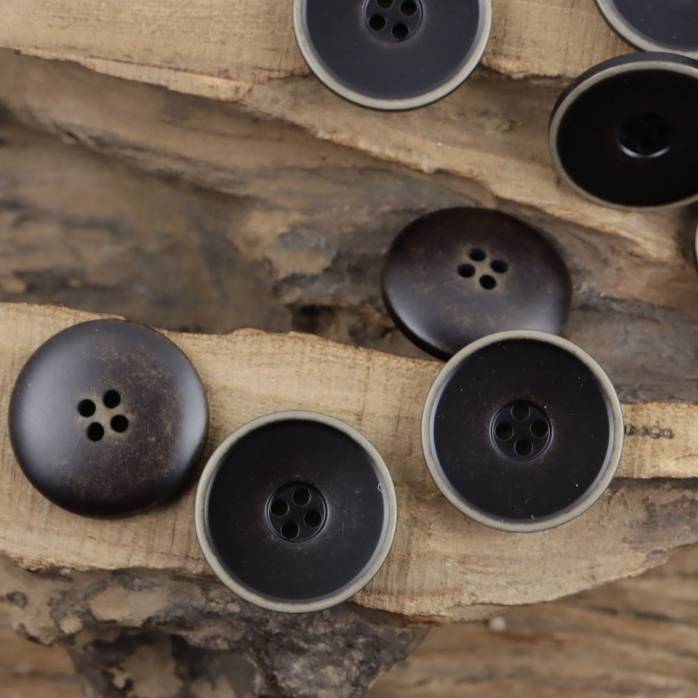Bunli - DIY 10 Pack Contrast-Rim Round Button