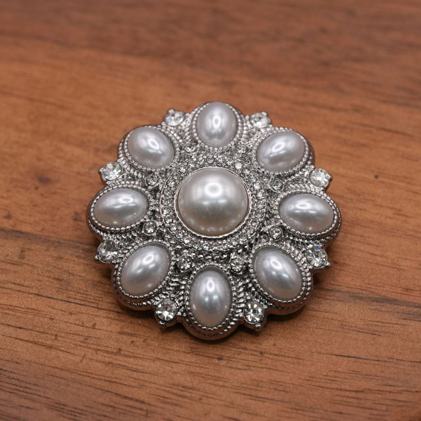 时尚优雅中古风珍珠水钻金属纽扣装饰辅料外套西装大衣手缝扣子