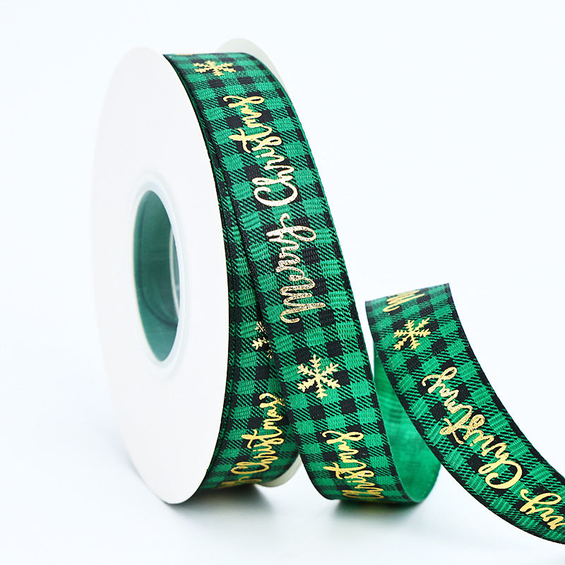 Rivora - Foil Christmas Plaid Ribbon