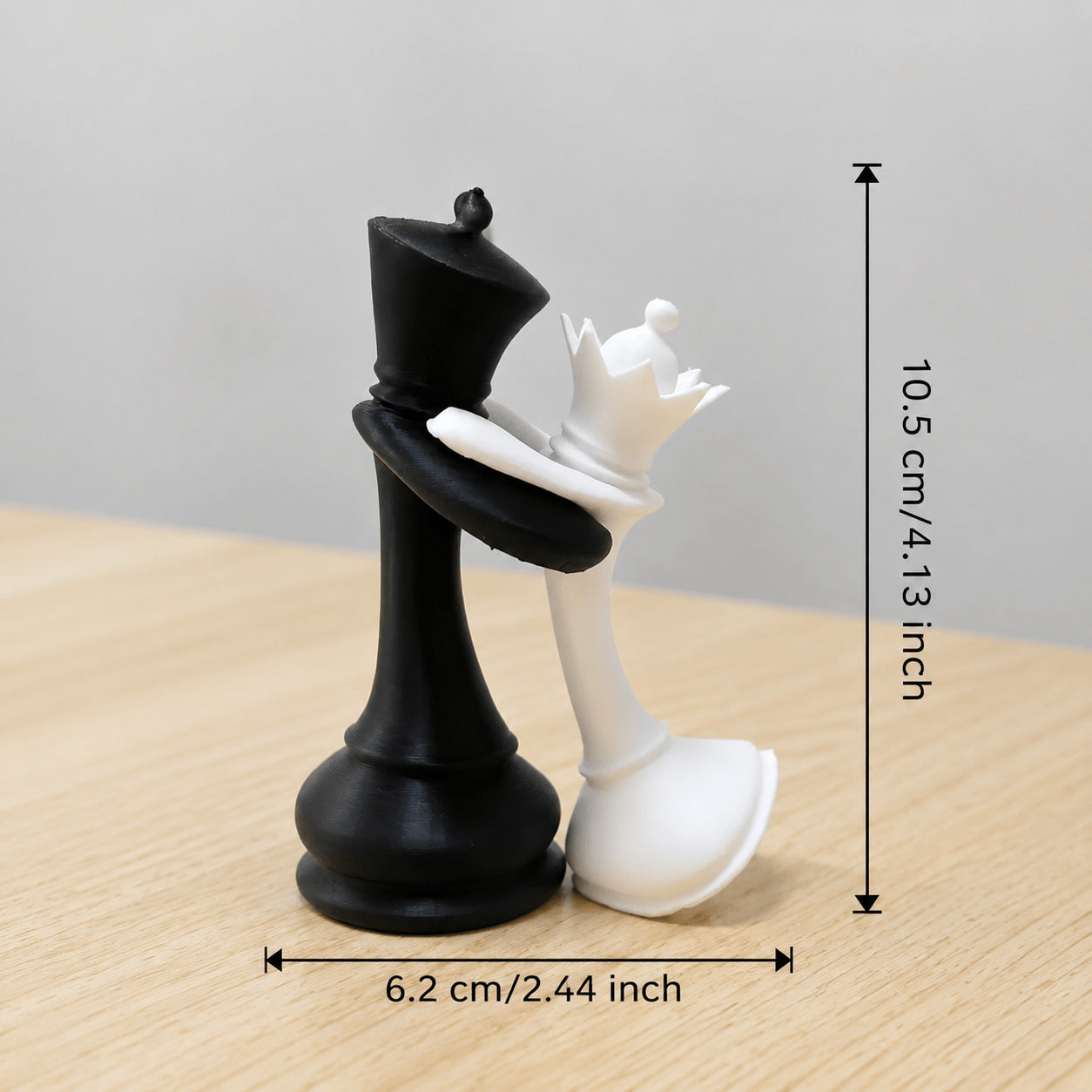 跨境3d打印国王国后象棋情侣雕像周年纪念订婚新婚礼物桌面摆件