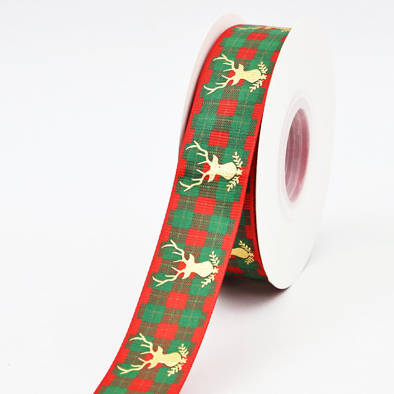 Rivora - Foil Christmas Plaid Ribbon