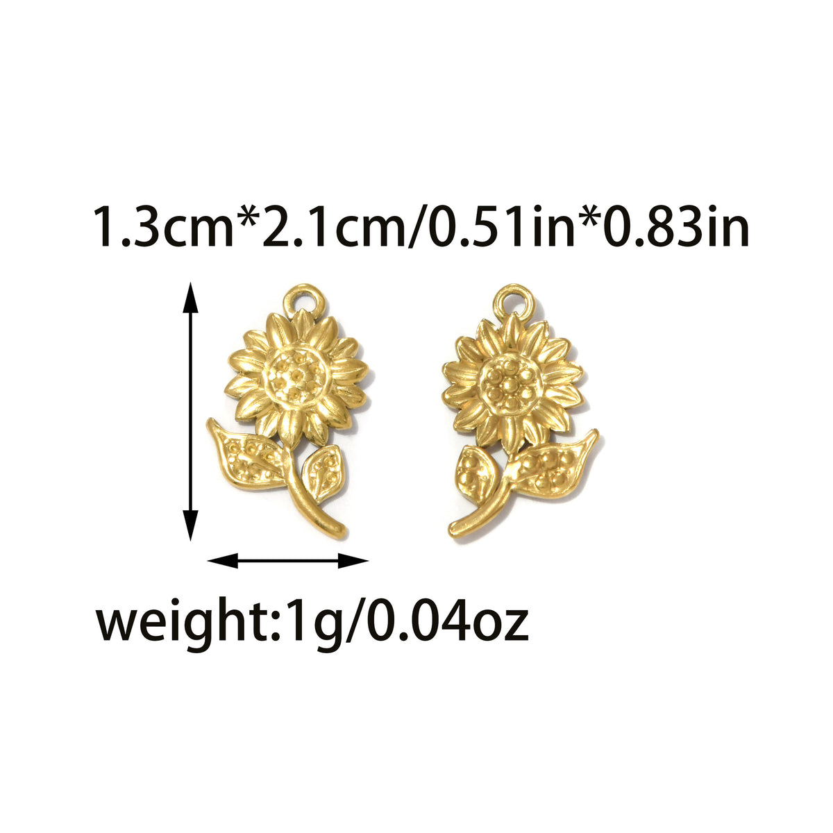 Elvane - Daisy Head and Stemmed Flower Pendant Only