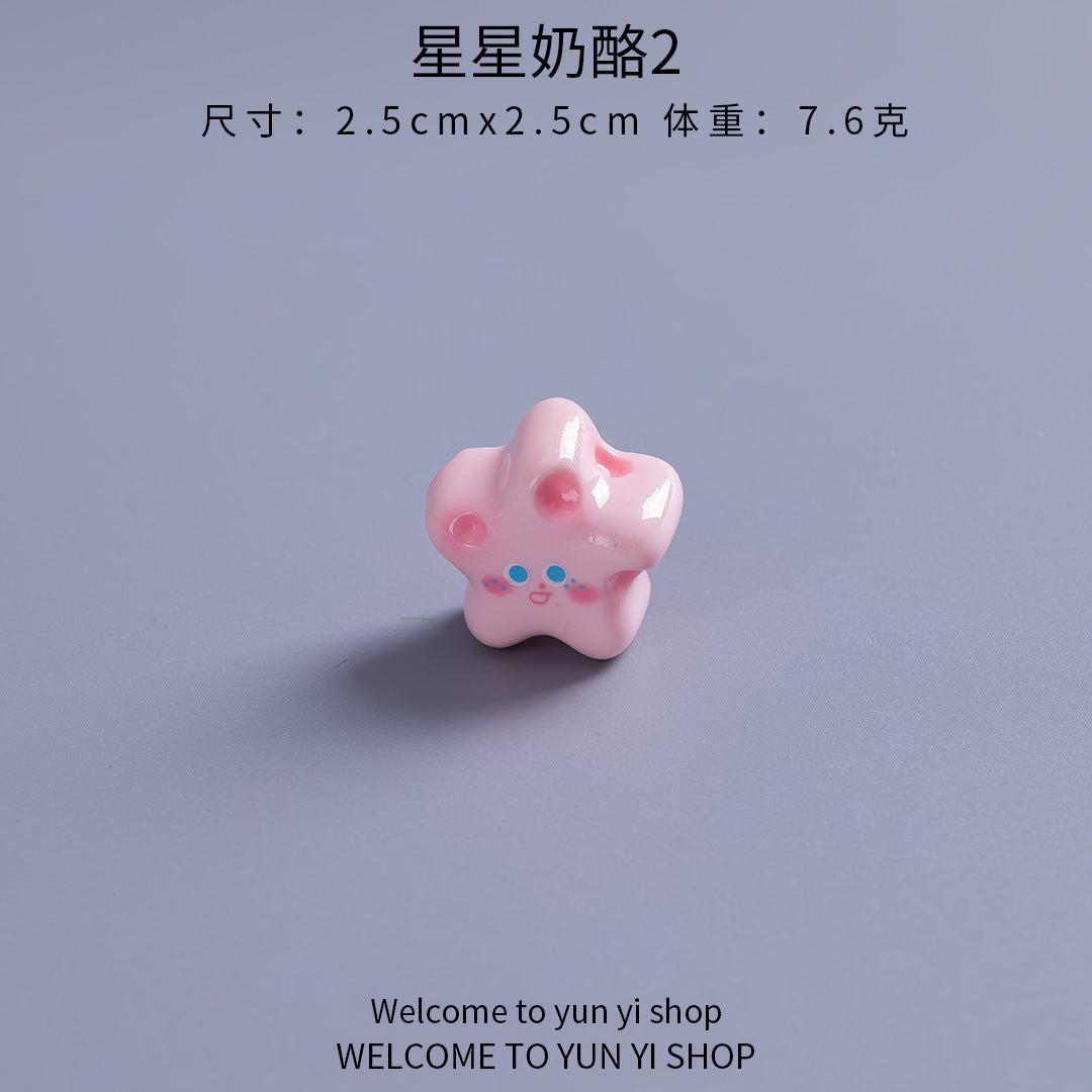 树脂摆件可爱奇趣小奶酪 微景观装饰品diy食玩造景配件桌面小摆件