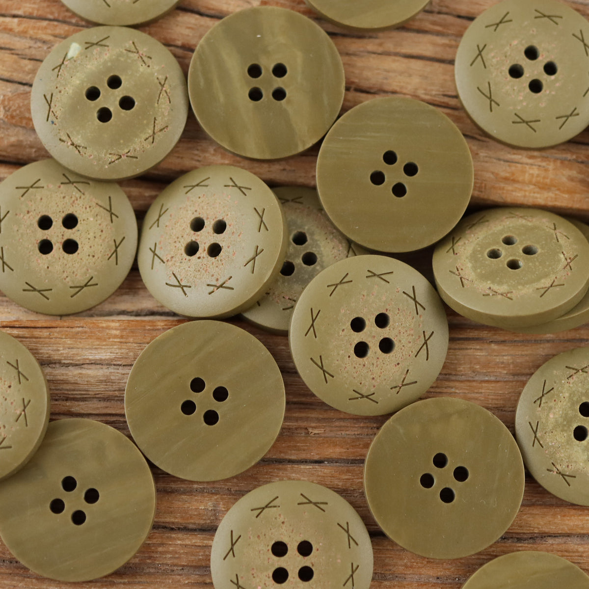 Bunli - DIY 10 Pack Engraved Round Button