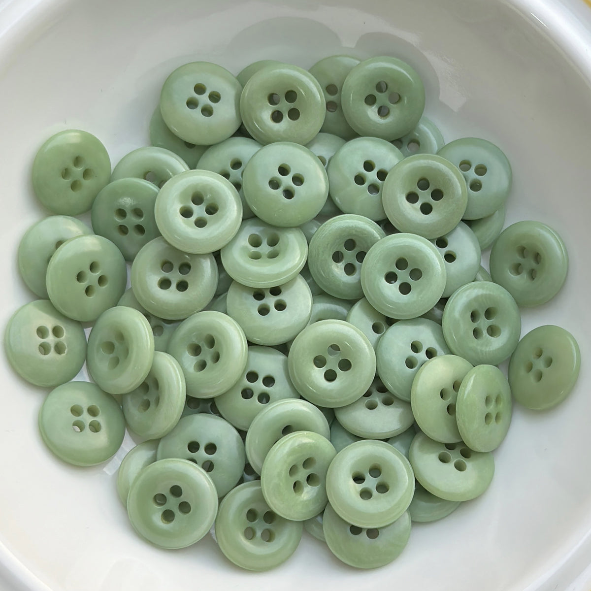 Bunli - DIY 10 Pack Glossy Round Button