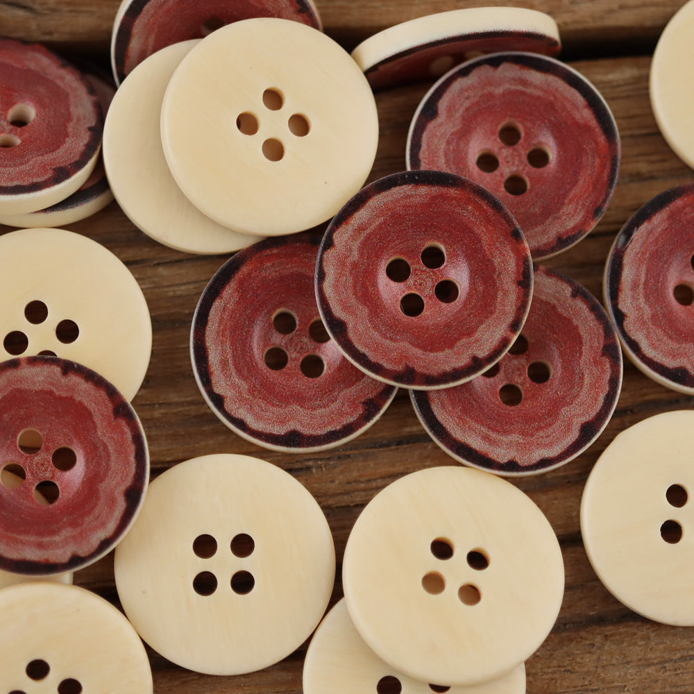 Bunli - DIY 10 Pack Concentric Mottled Round Button
