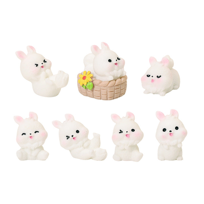 Objella - Fluffy-Tail Rabbit Miniature Ornament