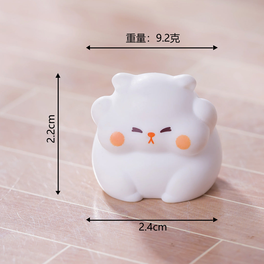 微景观创意可爱圆圆小仓鼠 公仔娃娃屋diy装饰配件迷你桌面小摆件
