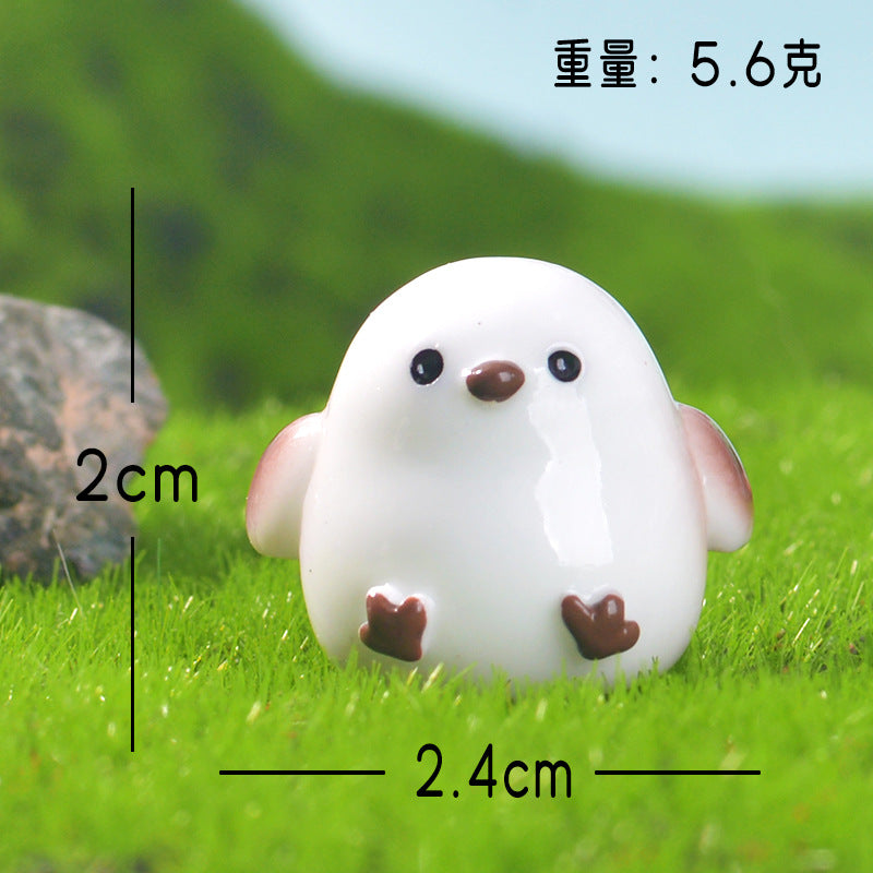 跨境微景观创意可爱山雀萌粒桌面装饰小摆件办公室树脂工艺品配件